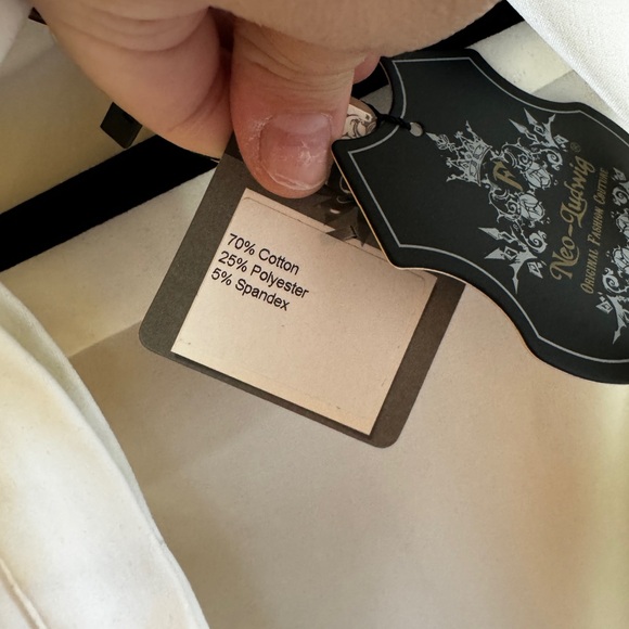 Goth steampunk ruffled white shirt. - Picture 6 of 6